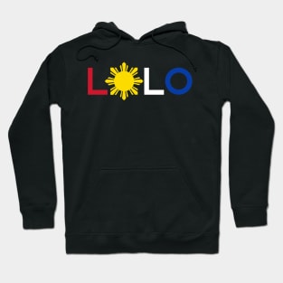 Lolo - Grandfather - Filipino Flag Colors w/Sun Hoodie